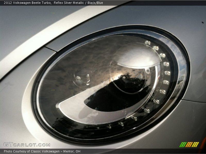 Reflex Silver Metallic / Black/Blue 2012 Volkswagen Beetle Turbo