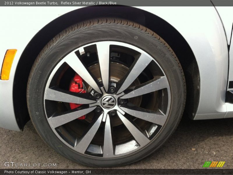 Reflex Silver Metallic / Black/Blue 2012 Volkswagen Beetle Turbo