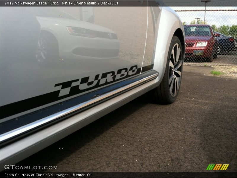 Reflex Silver Metallic / Black/Blue 2012 Volkswagen Beetle Turbo