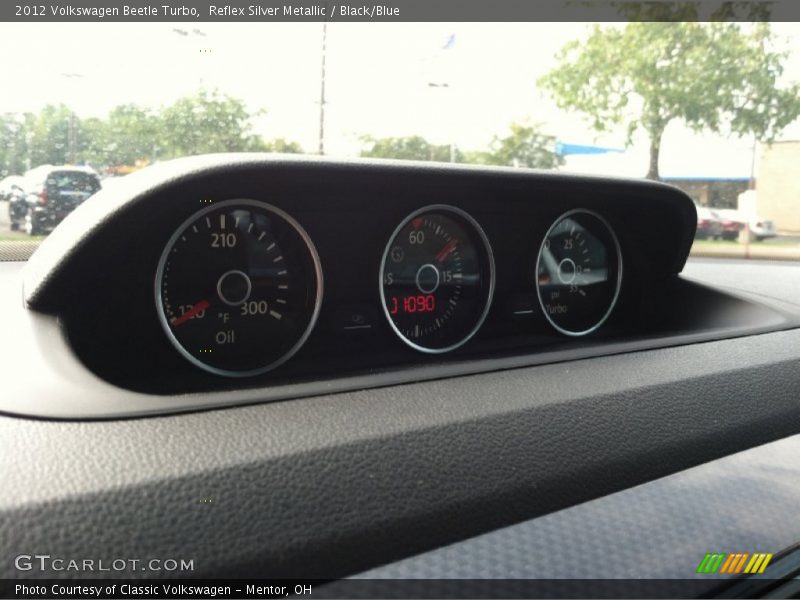 Reflex Silver Metallic / Black/Blue 2012 Volkswagen Beetle Turbo