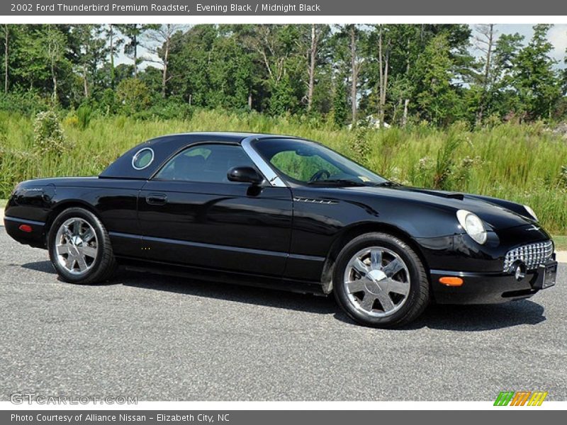 Evening Black / Midnight Black 2002 Ford Thunderbird Premium Roadster
