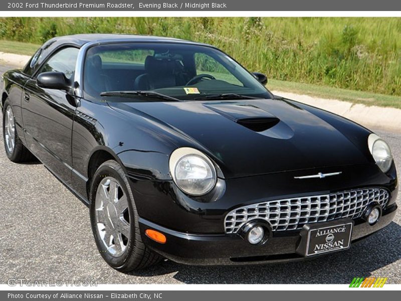 Evening Black / Midnight Black 2002 Ford Thunderbird Premium Roadster