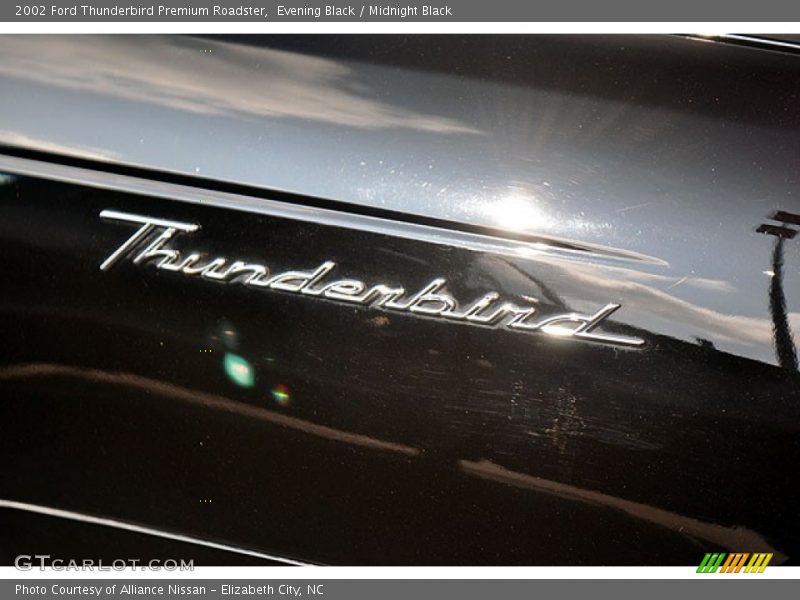 Evening Black / Midnight Black 2002 Ford Thunderbird Premium Roadster