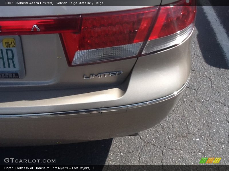 Golden Beige Metallic / Beige 2007 Hyundai Azera Limited