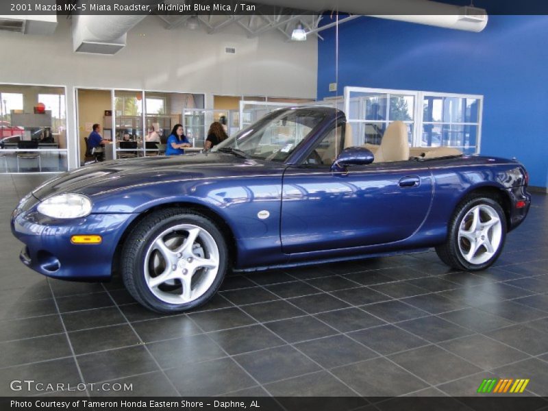 Midnight Blue Mica / Tan 2001 Mazda MX-5 Miata Roadster