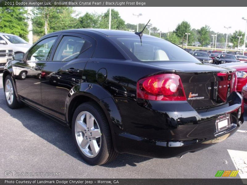 Brilliant Black Crystal Pearl / Black/Light Frost Beige 2011 Dodge Avenger Lux