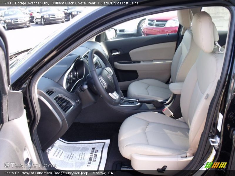 Brilliant Black Crystal Pearl / Black/Light Frost Beige 2011 Dodge Avenger Lux
