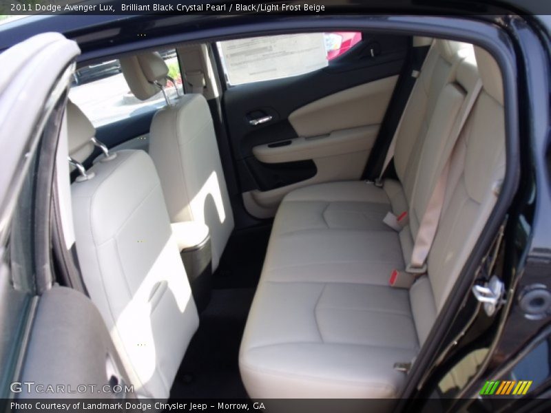 Brilliant Black Crystal Pearl / Black/Light Frost Beige 2011 Dodge Avenger Lux