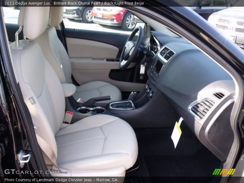 Brilliant Black Crystal Pearl / Black/Light Frost Beige 2011 Dodge Avenger Lux