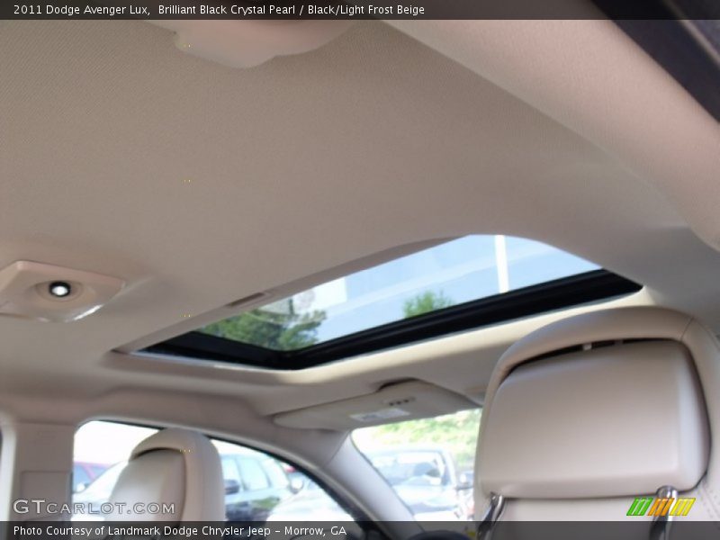 Brilliant Black Crystal Pearl / Black/Light Frost Beige 2011 Dodge Avenger Lux