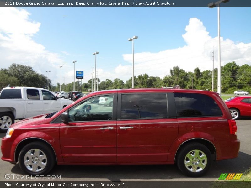 Deep Cherry Red Crystal Pearl / Black/Light Graystone 2011 Dodge Grand Caravan Express