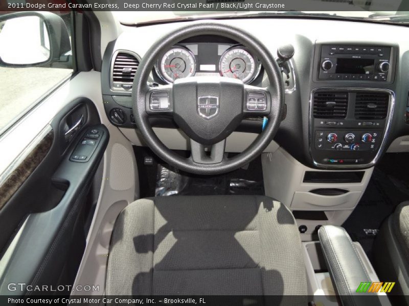 Deep Cherry Red Crystal Pearl / Black/Light Graystone 2011 Dodge Grand Caravan Express
