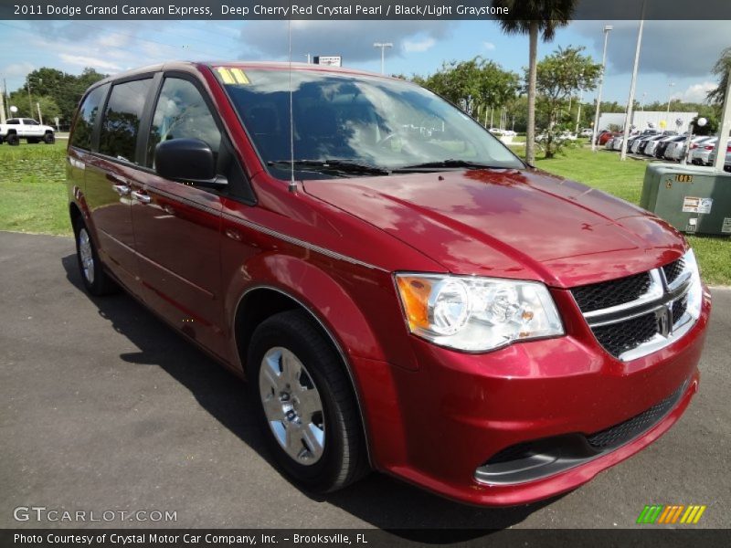 Deep Cherry Red Crystal Pearl / Black/Light Graystone 2011 Dodge Grand Caravan Express