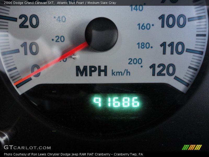 Atlantic Blue Pearl / Medium Slate Gray 2006 Dodge Grand Caravan SXT