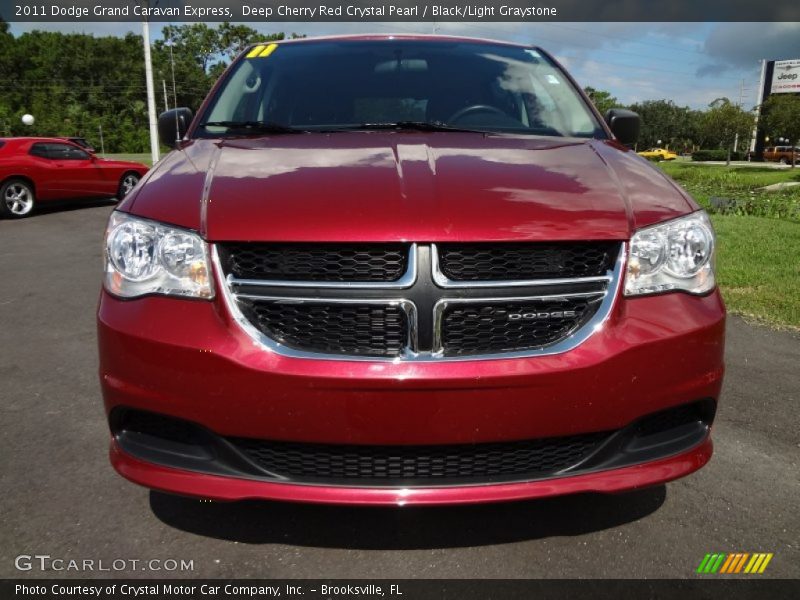 Deep Cherry Red Crystal Pearl / Black/Light Graystone 2011 Dodge Grand Caravan Express