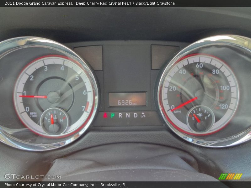 Deep Cherry Red Crystal Pearl / Black/Light Graystone 2011 Dodge Grand Caravan Express