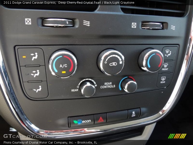 Deep Cherry Red Crystal Pearl / Black/Light Graystone 2011 Dodge Grand Caravan Express