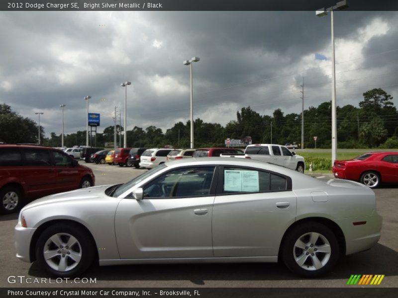 Bright Silver Metallic / Black 2012 Dodge Charger SE
