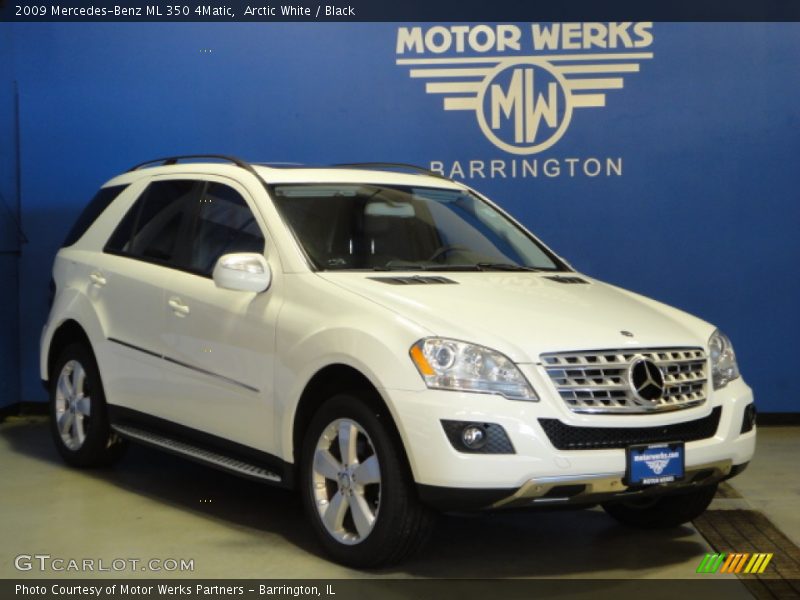 Arctic White / Black 2009 Mercedes-Benz ML 350 4Matic