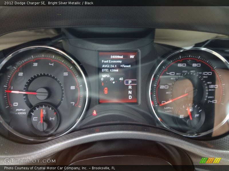 Bright Silver Metallic / Black 2012 Dodge Charger SE