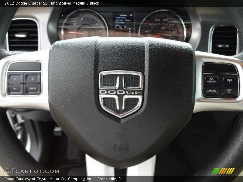 Bright Silver Metallic / Black 2012 Dodge Charger SE