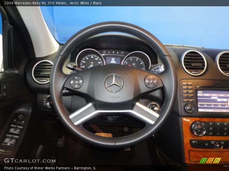 Arctic White / Black 2009 Mercedes-Benz ML 350 4Matic