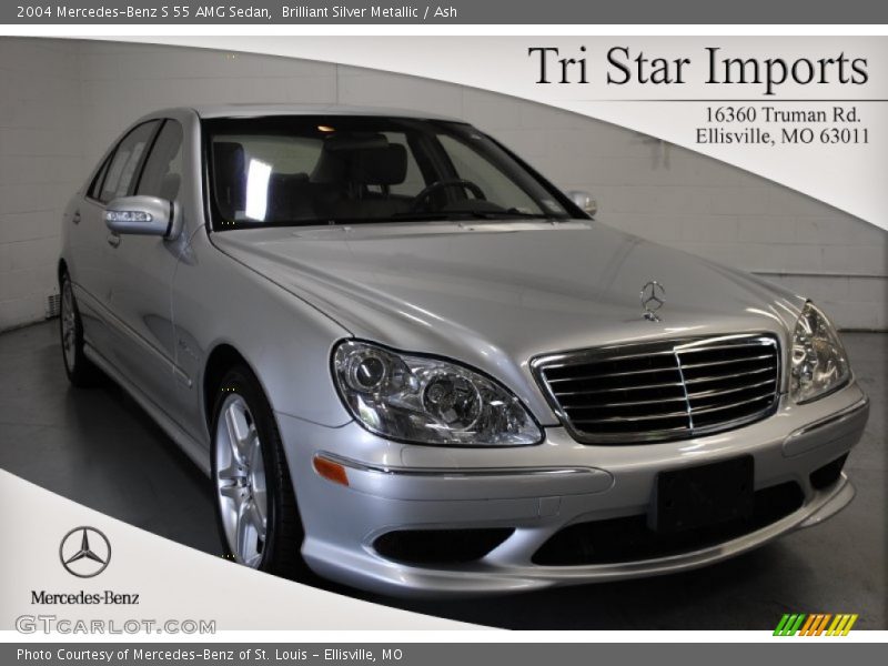 Brilliant Silver Metallic / Ash 2004 Mercedes-Benz S 55 AMG Sedan