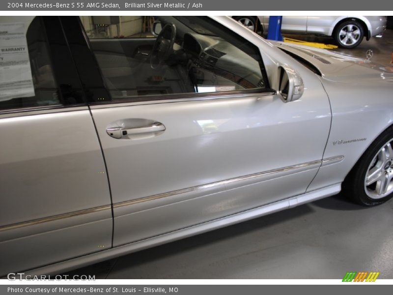 Brilliant Silver Metallic / Ash 2004 Mercedes-Benz S 55 AMG Sedan