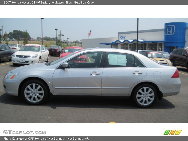 Alabaster Silver Metallic / Gray 2007 Honda Accord SE V6 Sedan