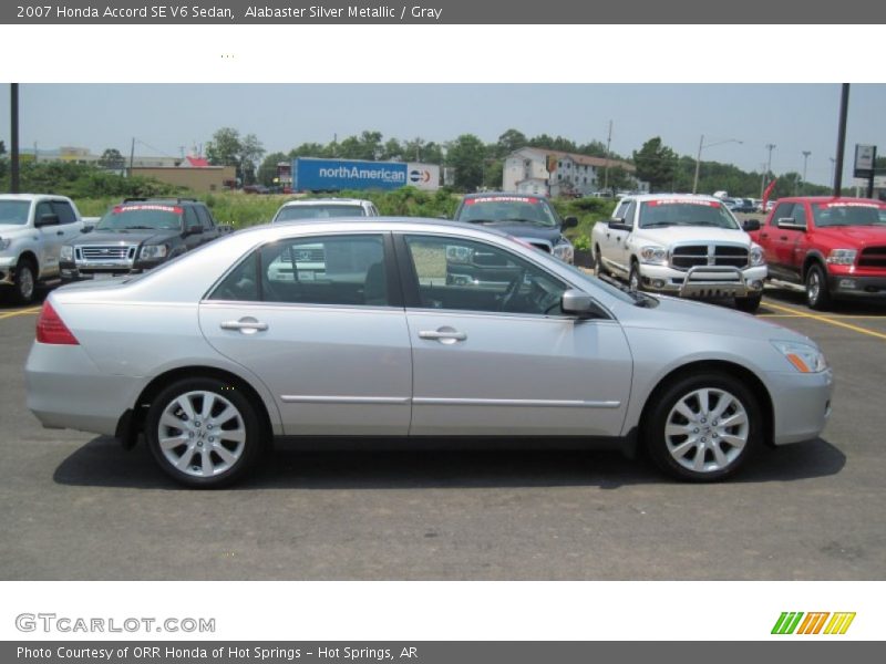 Alabaster Silver Metallic / Gray 2007 Honda Accord SE V6 Sedan