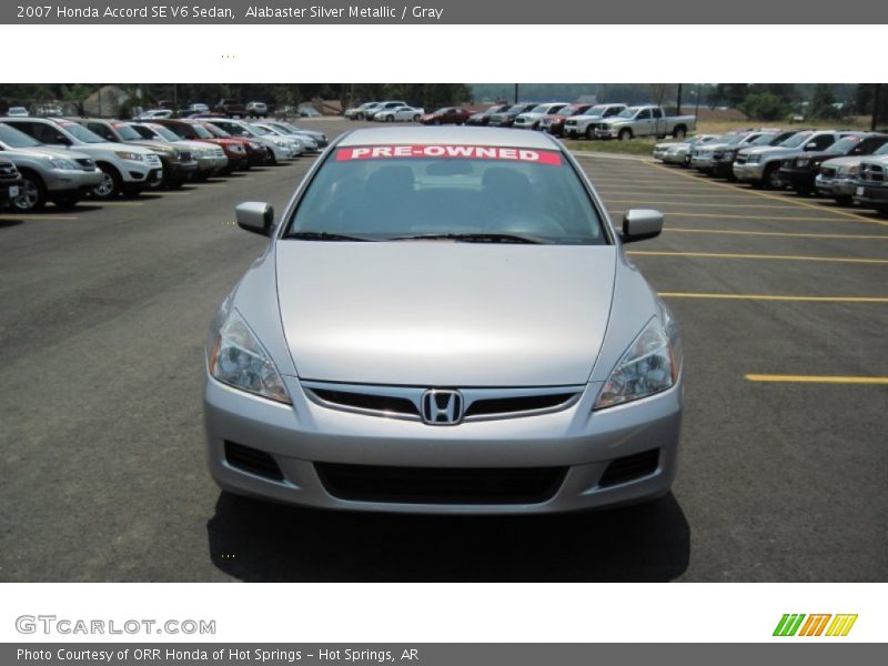 Alabaster Silver Metallic / Gray 2007 Honda Accord SE V6 Sedan