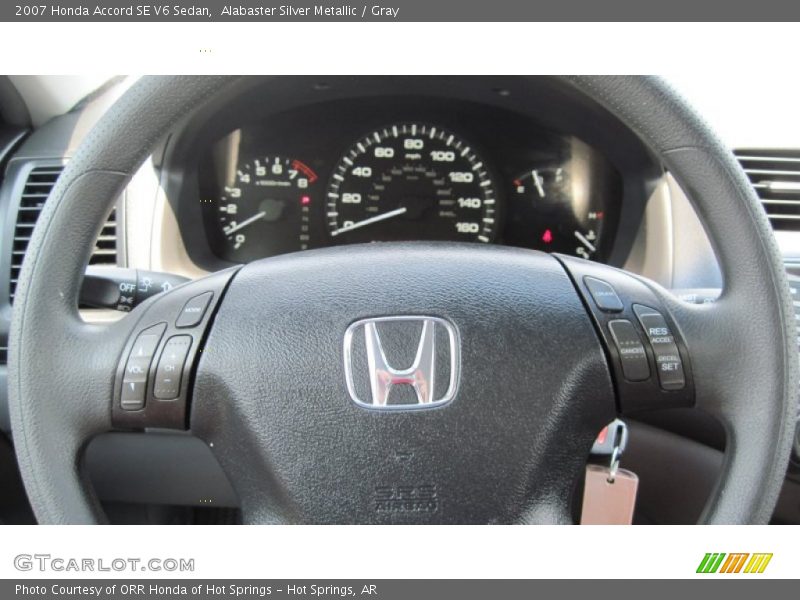 Alabaster Silver Metallic / Gray 2007 Honda Accord SE V6 Sedan