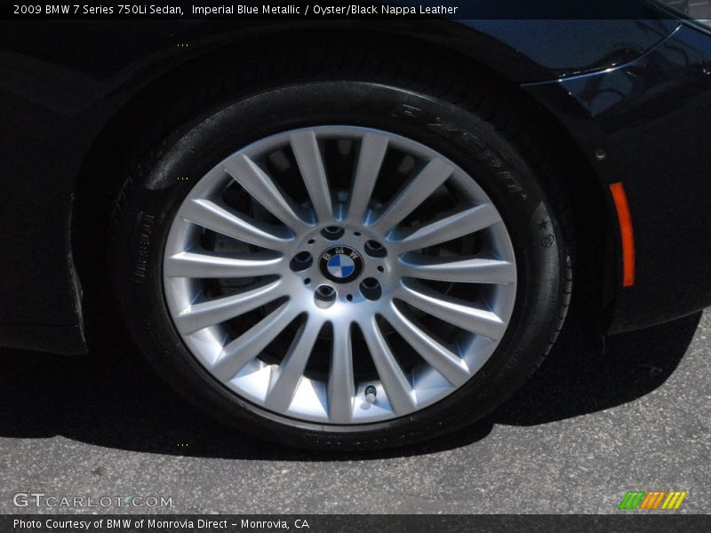 Imperial Blue Metallic / Oyster/Black Nappa Leather 2009 BMW 7 Series 750Li Sedan