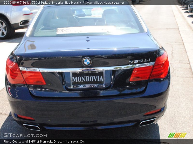 Imperial Blue Metallic / Oyster/Black Nappa Leather 2009 BMW 7 Series 750Li Sedan