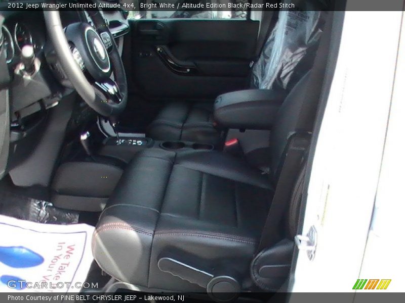 Bright White / Altitude Edition Black/Radar Red Stitch 2012 Jeep Wrangler Unlimited Altitude 4x4