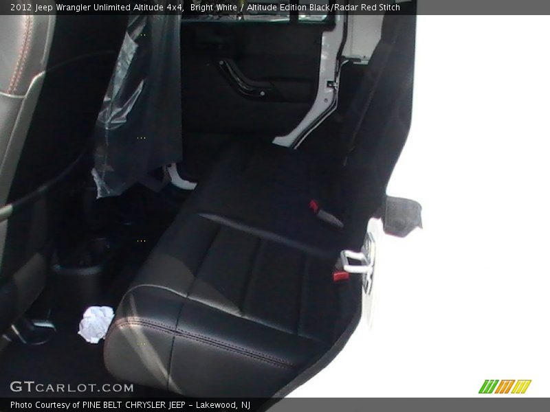 Bright White / Altitude Edition Black/Radar Red Stitch 2012 Jeep Wrangler Unlimited Altitude 4x4