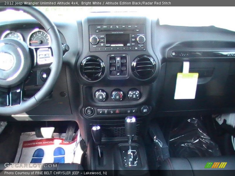 Bright White / Altitude Edition Black/Radar Red Stitch 2012 Jeep Wrangler Unlimited Altitude 4x4