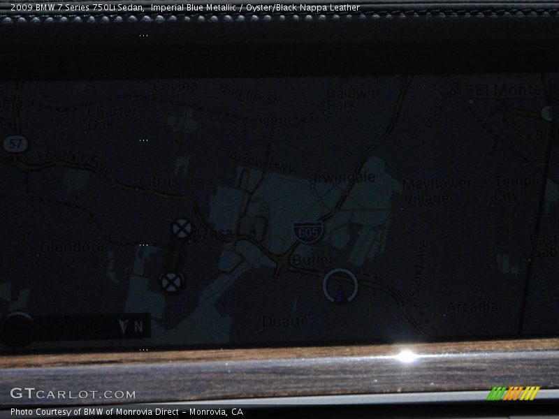 Imperial Blue Metallic / Oyster/Black Nappa Leather 2009 BMW 7 Series 750Li Sedan