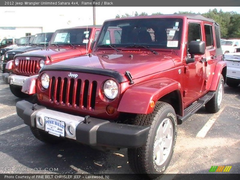 Flame Red / Black 2012 Jeep Wrangler Unlimited Sahara 4x4