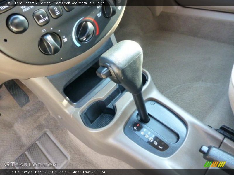 Toreador Red Metallic / Beige 1998 Ford Escort SE Sedan