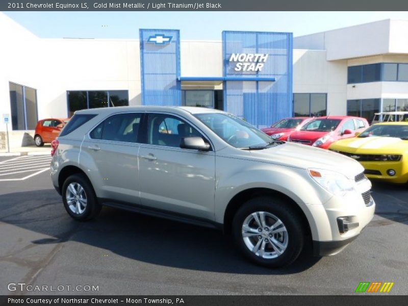 Gold Mist Metallic / Light Titanium/Jet Black 2011 Chevrolet Equinox LS