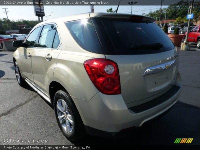 Gold Mist Metallic / Light Titanium/Jet Black 2011 Chevrolet Equinox LS