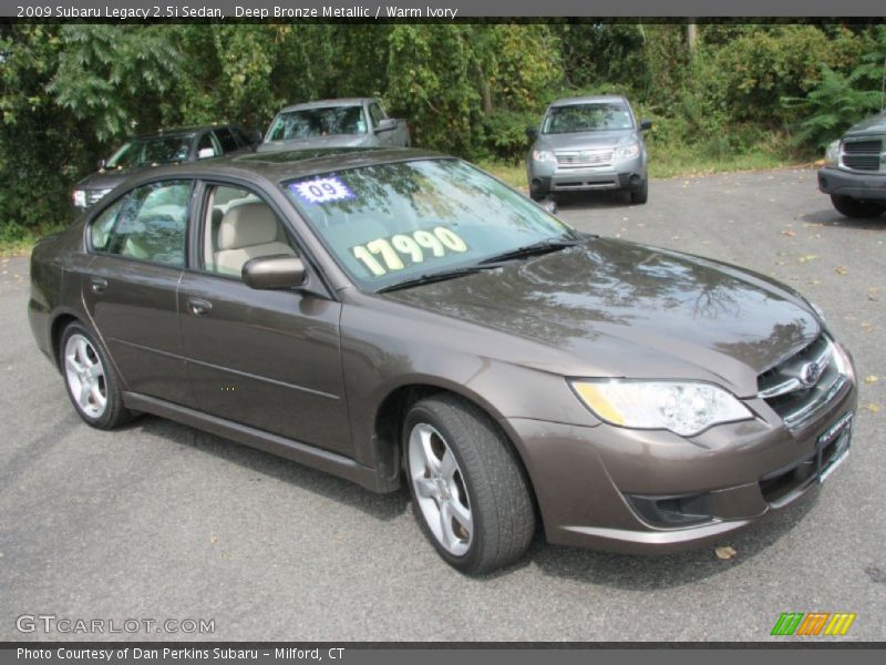Deep Bronze Metallic / Warm Ivory 2009 Subaru Legacy 2.5i Sedan