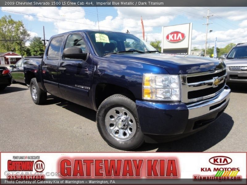 Imperial Blue Metallic / Dark Titanium 2009 Chevrolet Silverado 1500 LS Crew Cab 4x4