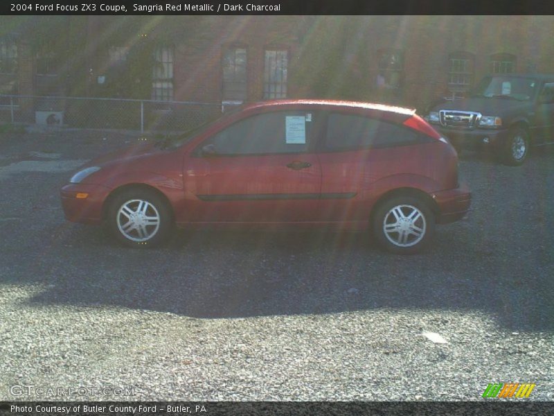 Sangria Red Metallic / Dark Charcoal 2004 Ford Focus ZX3 Coupe