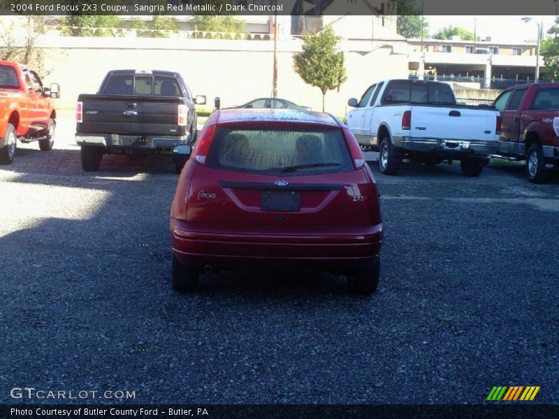 Sangria Red Metallic / Dark Charcoal 2004 Ford Focus ZX3 Coupe