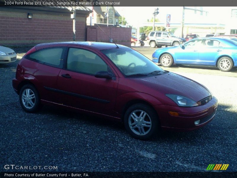 Sangria Red Metallic / Dark Charcoal 2004 Ford Focus ZX3 Coupe