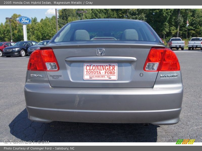 Magnesium Metallic / Gray 2005 Honda Civic Hybrid Sedan