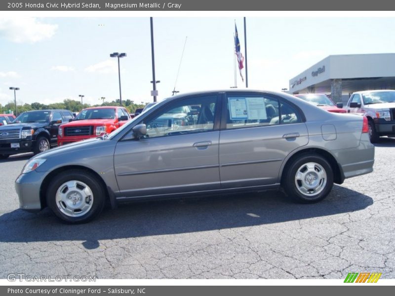 Magnesium Metallic / Gray 2005 Honda Civic Hybrid Sedan