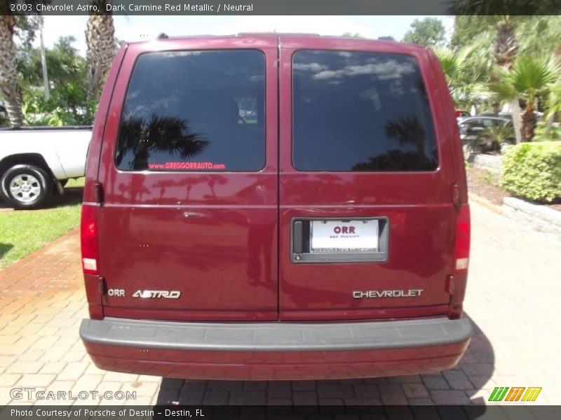 Dark Carmine Red Metallic / Neutral 2003 Chevrolet Astro